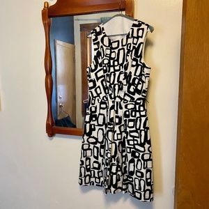 Trina Turk Black and White Graphic Dress